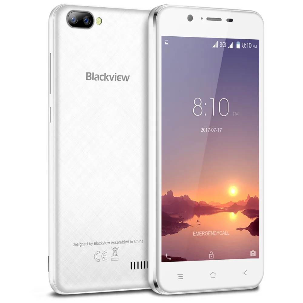 Оригинальный Blackview A7 сотовый телефон 5.0 дюймов экран 1 ГБ оперативной памяти 8 ROM