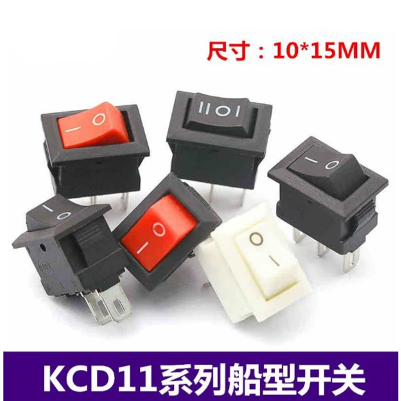 

20PCS/lot Rocker switch KCD11 8.5*13.5MM Small switch 10*15MM 2 feet 2 files ,3 feet 2 files,3 feet 3 files