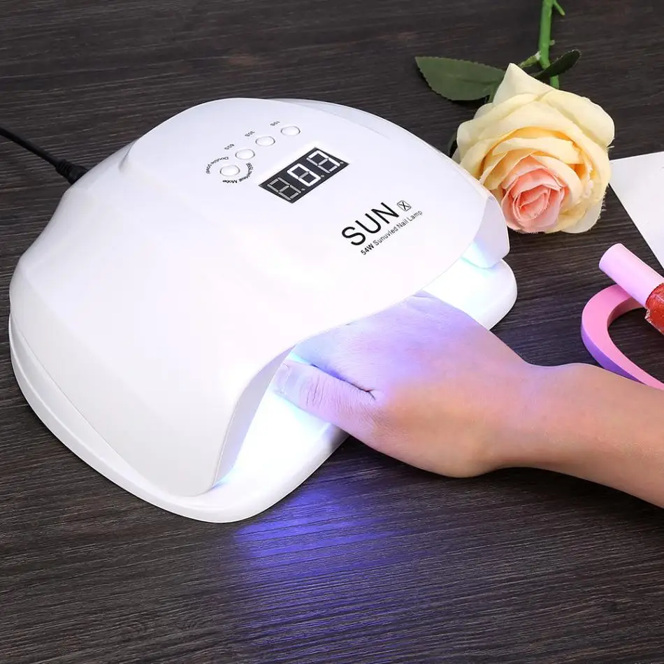 54W SUN X UV LED Nail Lamp Dryer Manicure Machine Nail Dryer Lamp 36 LEDs  for Nail Gel Polish Drying Curing with Smart Sensor