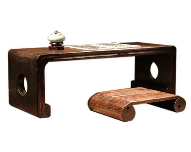 Wood Piano Table Console Bench Rectangle Asian Style Antique Furniture Living Room Oriental Japanese Floor Low Tea Table Wooden