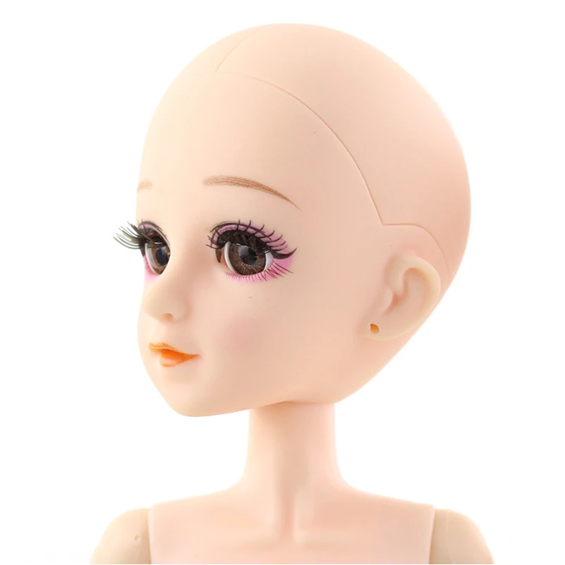 

36cm 1/4 22 Movable Jointed Dolls Toys Make up Naked Nude Doll Bareheaded with Body Female Fashion DIY Dolls Toy For Girls