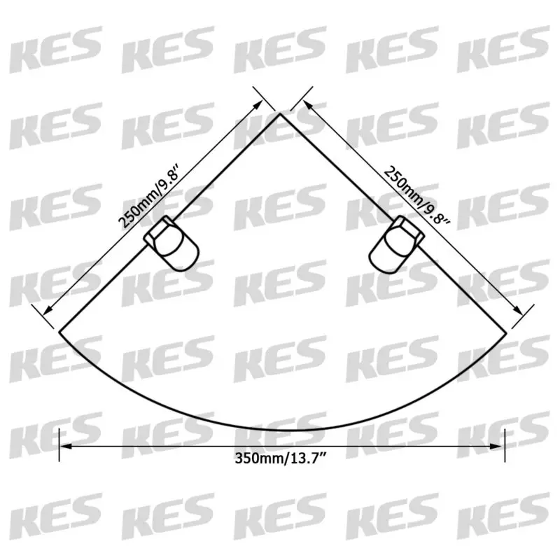 KES BGS3102/-2 санузел ванная комната закаленное Угловое стекло полка 8 мм-толстое настенное крепление треугольное, полированный хром/матовый никель