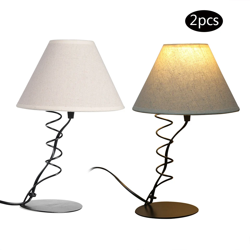 2Pieces/lot Table lamps Bedside Lamp Reading Desk Lights Night Light for Decor Livingroom
