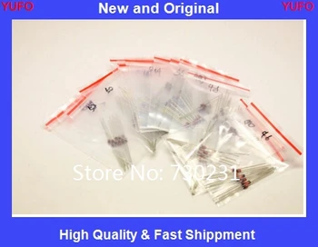 

Free shipping One Lot 600pcs NEW 1/2w 0.5w 2v ~ 39v Zener Diode 30 Value Assorted Kit 600pcs