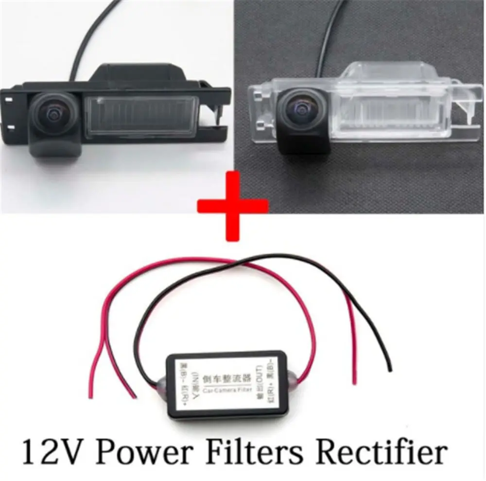 1080P рыбий глаз траектории треков камера заднего вида для Opel Astra H J Corsa D Meriva A Vectra C Zafira B FIAT Grande Insignia - Название цвета: Camera with filter