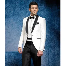 Custom Made White Jacket Black Pants Summer Suit Beach Dress Tuxedos Men Suit Tuxedo Tailcoat Wedding Traje De Novio Costume Uom