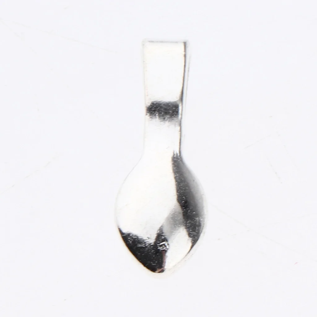 10 Pieces 2 Style Silver Plated Glue-on Flat Pad Bails for Earring Bails Pendants Charms Connector Jewelry Findings