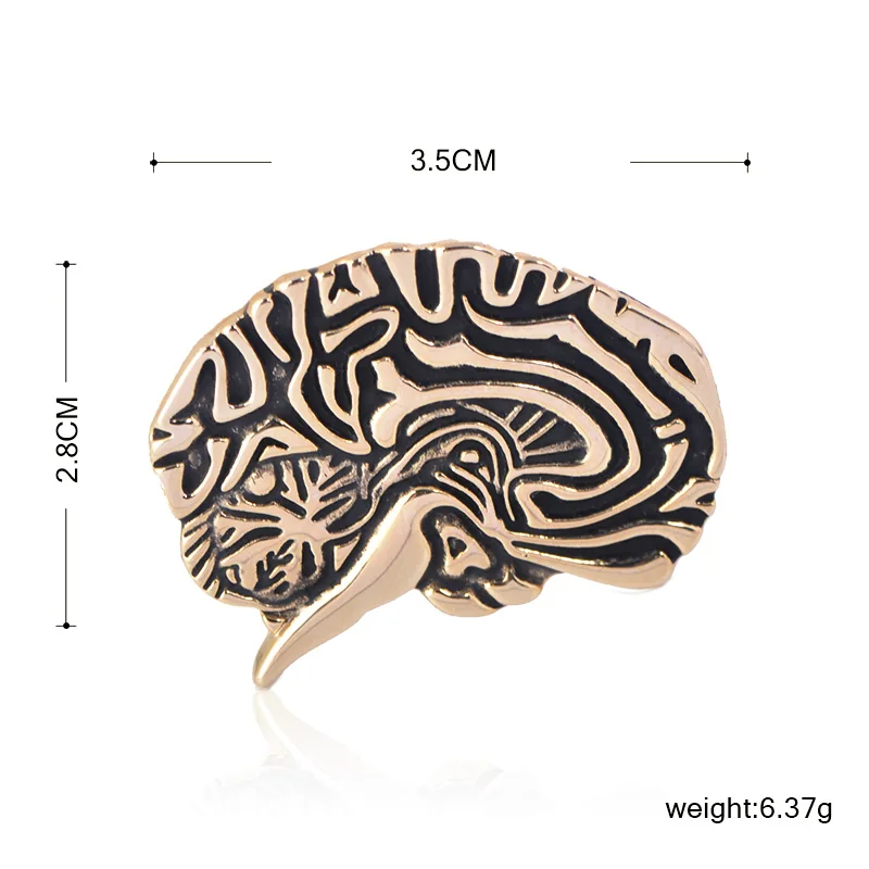 Blucome медицинская брошь научный Доктор Медсестры мозговые нервы значок золотой цвет модная шляпа костюм женское платье брошь булавки ювелирные изделия подарок