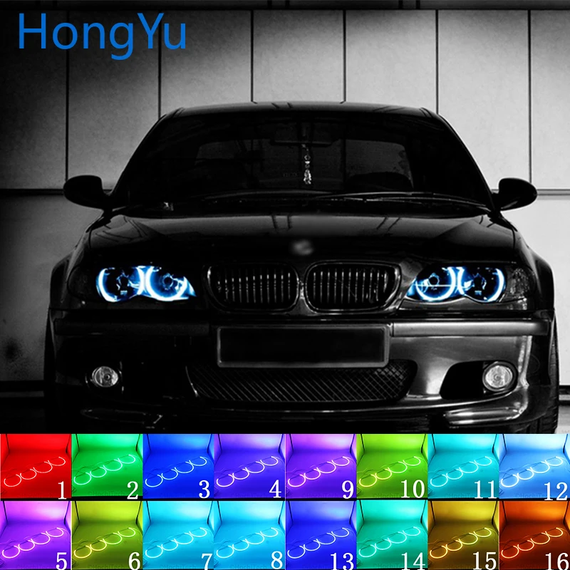 Для BMW 3 серии E46 Sedan Facelift 2001 05 аксессуары для фар многоцветный светодиодный
