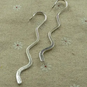 

75 pieces tibetan silver bend bookmarks 84x15mm #2745