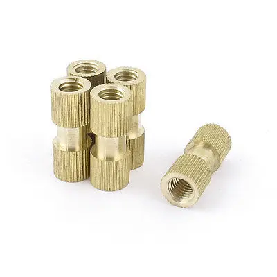 

5 Pcs M8x30 Solid Brass Knurled Thumb Nut Inserts Embedded Parts