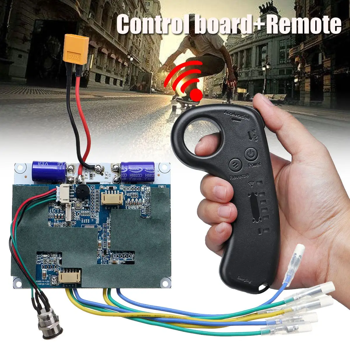 

24V Dual Motor Electric Skateboard Longboard Drive Controller ESC Hub motor Mini Remote Electric Skateboard Accessories