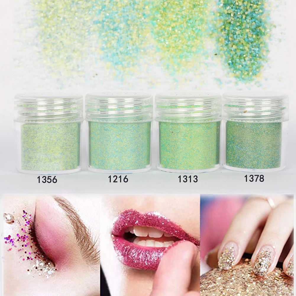 

4pcs color/lot Nail Candy Powder Finest Pigment for UV Gel Polish Nails Decorations Sugar Glitter Shimmer Manicure Nail Art