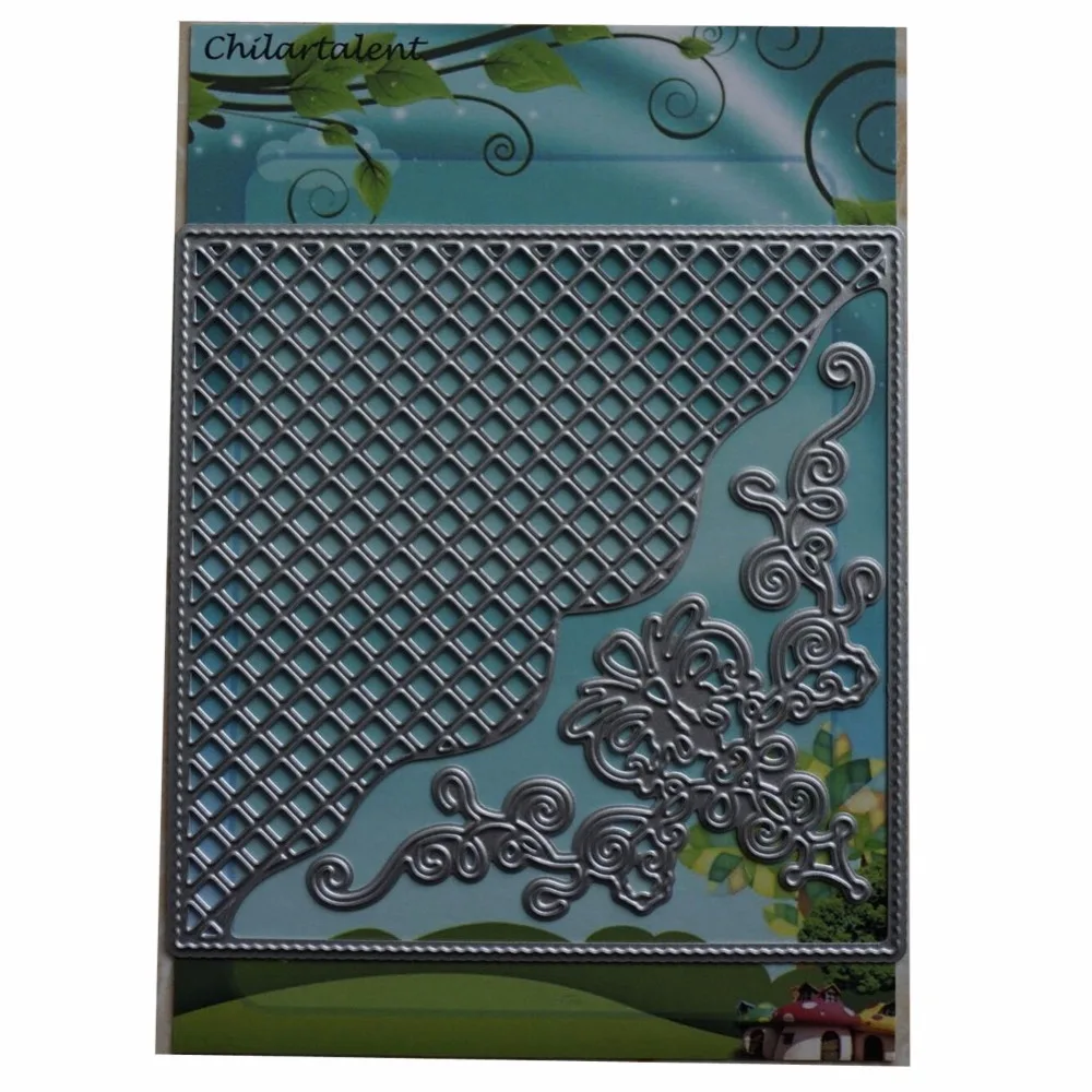 

Grid Background Square Frame Metal Cutting Dies Stencils for DIY Scrapbooking DIY Paper Cards Photo Album Decorative Embossing