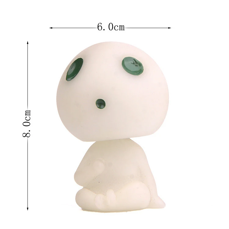 

Princess Mononoke Elves Anime PVC Action Figure Cartoon Cute Bobble Head Dolls Car Decor Kids Toys Birthday Gift