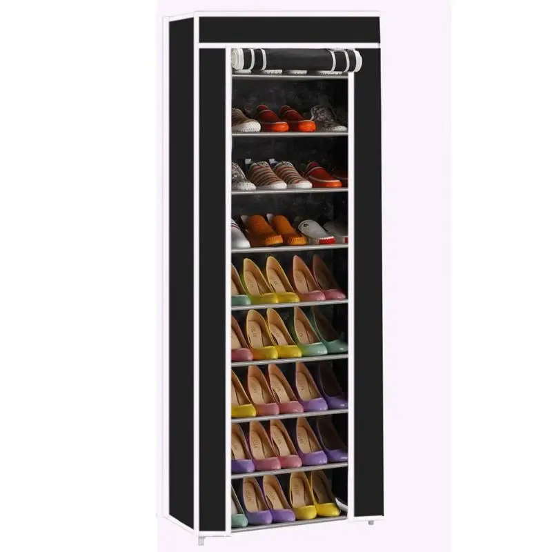 

10 Layers 9 Grids Non-Woven Fabric Shoe Rack Shelf Shoes Storage Cabinet