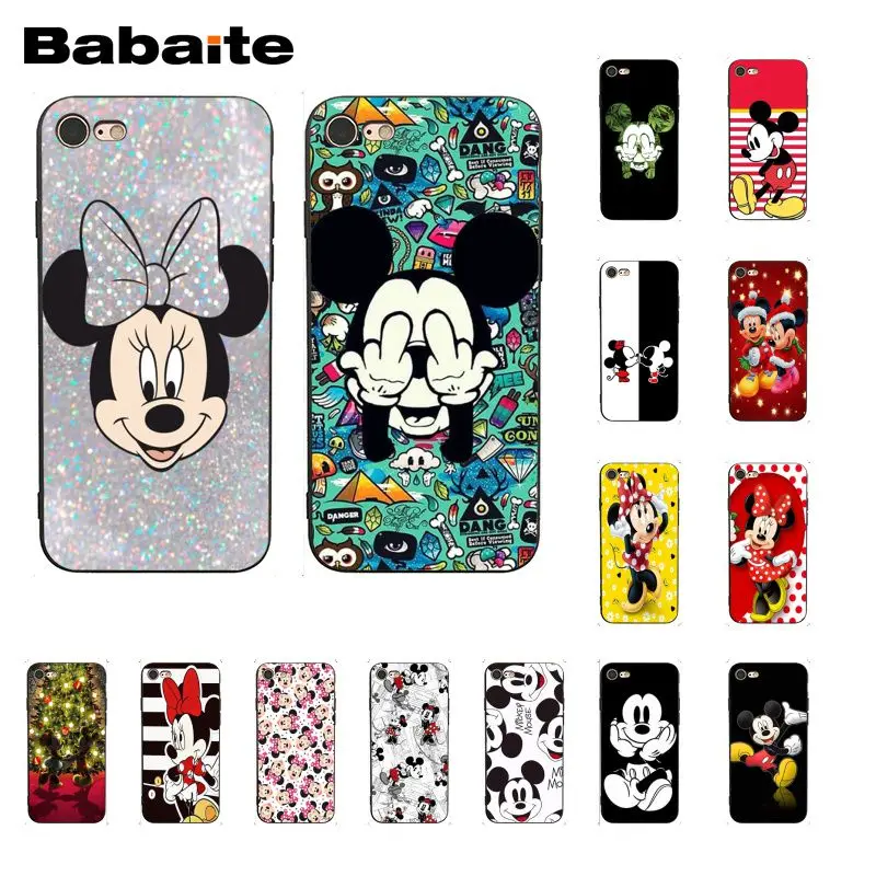 

Babaite Beauty Cartoon Mickey Minnie Mouse Christmas Phone Case for iphone 11 Pro 11Pro Max 8 7 6 6S Plus X XS MAX 5 5S SE XR