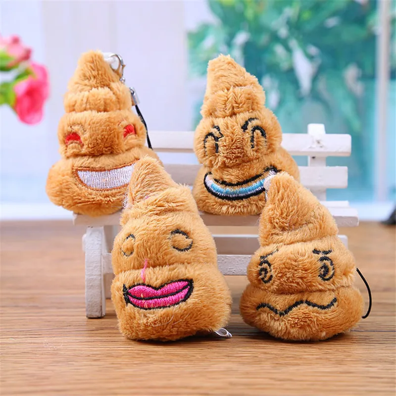 3Pcs Set HOT SALE Gift Cute Mini Shits Poop Pendant Plush Toy Ornaments Christmas Gift Stuffed