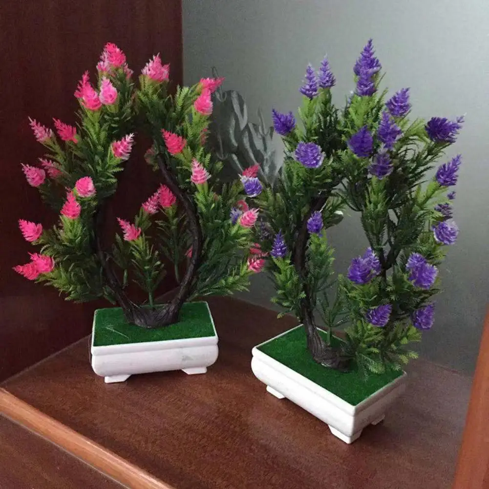 1Pc Potted Artificial Flower Bonsai Stage Garden Wedding Party Holiday