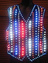 LED luminous waistcoat for performance/carnival/stage performance/light-up Vest/colourful gilet/led vest suits/LED SUIT