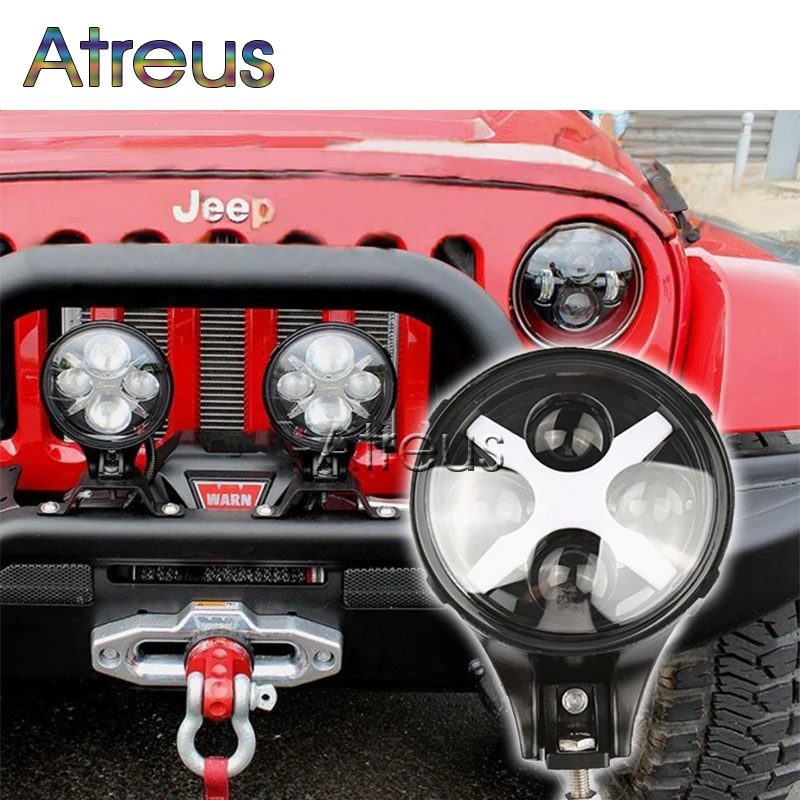 Автомобильные фары Atreus 1X для Jeep 4x4 4WD аксессуары внедорожников с круглыми глазами
