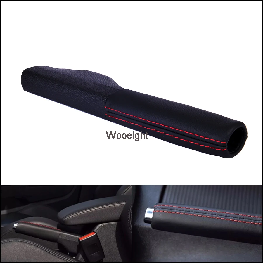 1KD711461A 1K0711461 1PC Genuine Leather Car Hand Parking Brake Handle Grips Cover Fit For VW Golf Sagitar 2006-2007 2009-11