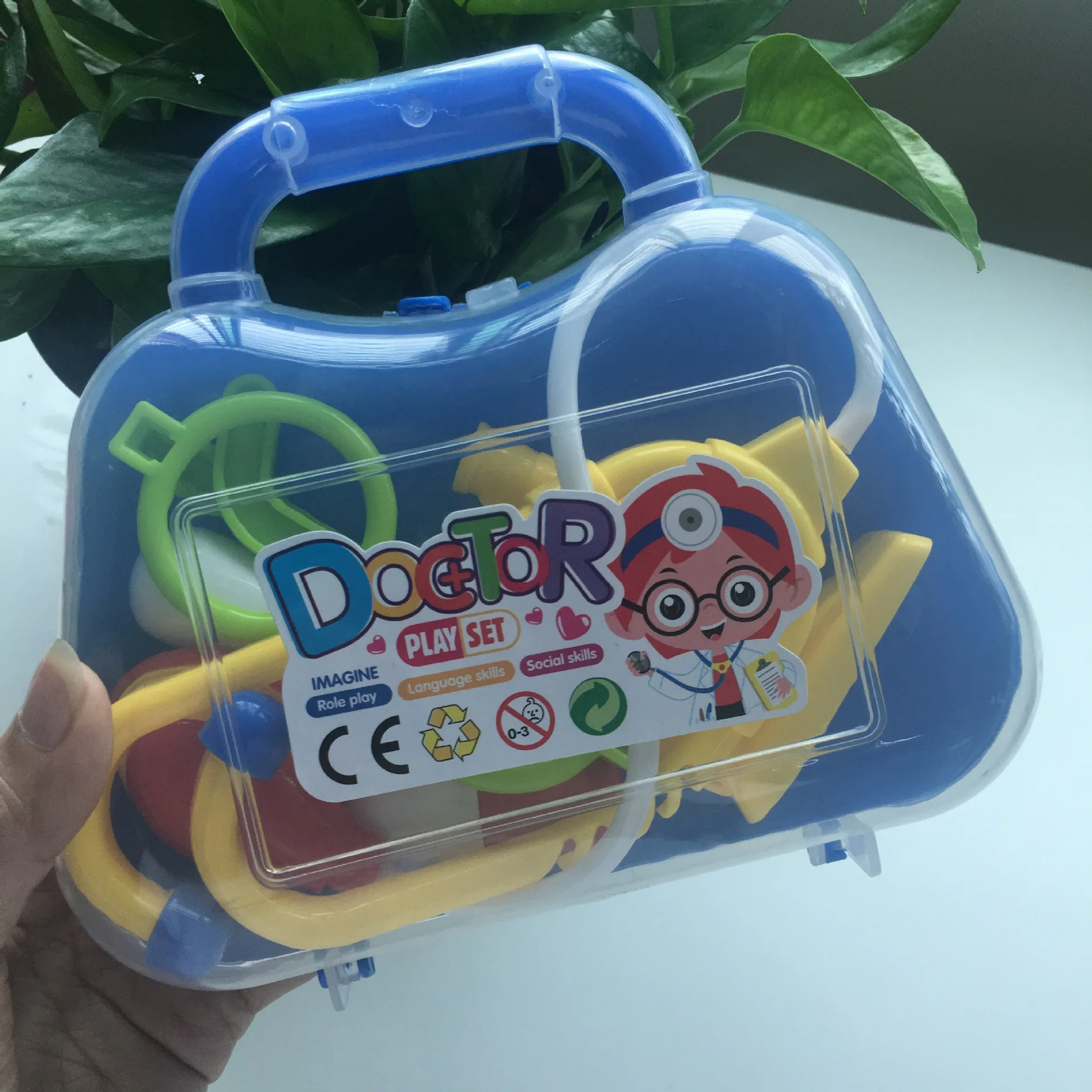 Ребенок играть дома игрушка «Доктор» спецодежда медицинская комплект портативный Коробка Стетоскоп Игрушка. 1 Случайная