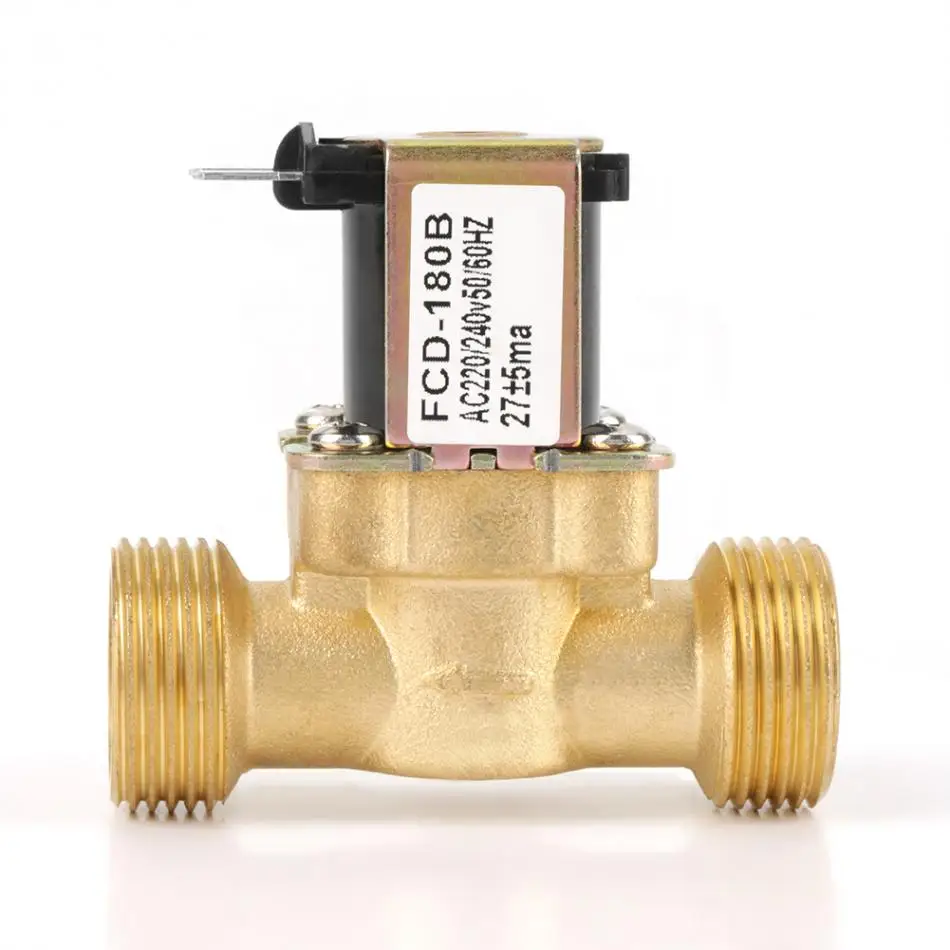 G3//4/" Entrada De Agua N//C cerrada normal Eléctrico Solenoide Válvula de latón 2Way FCD-180B