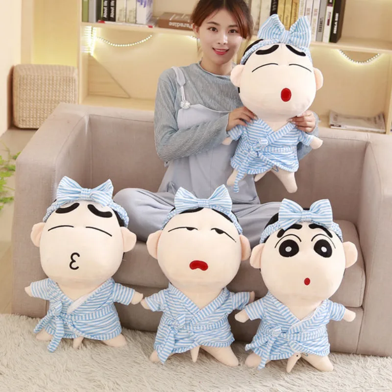 Kawaii японский банный халат Crayon Shin Chan Мягкая Плюшевая Кукла LOL креативная набитая