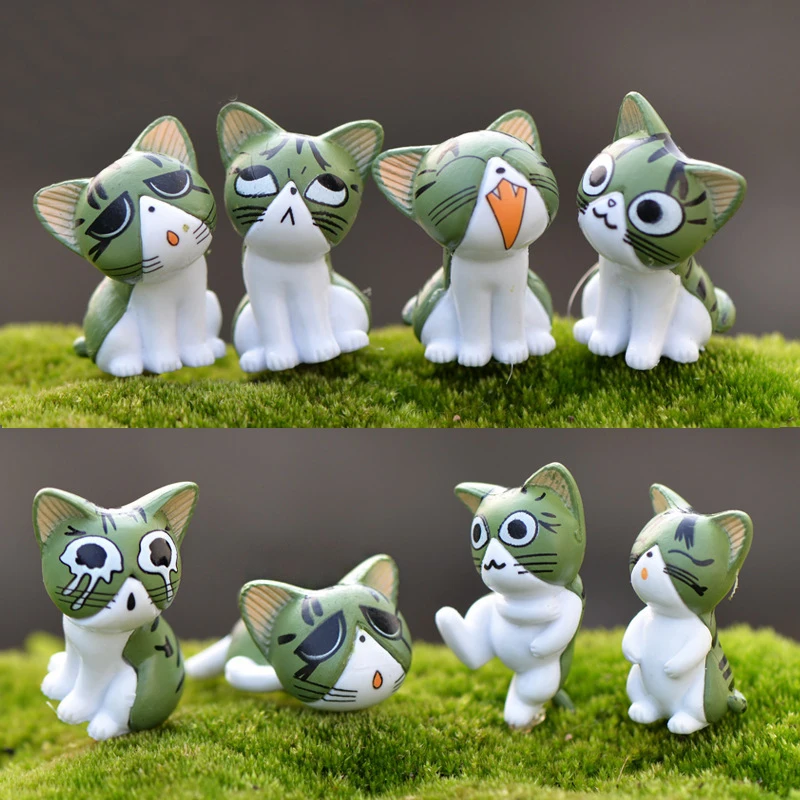 

1Pcs Cute Meng Cheese Cat DIY Resin Fairy Garden Craft Decoration Miniature Micro Gnome Terrarium Gift F0719