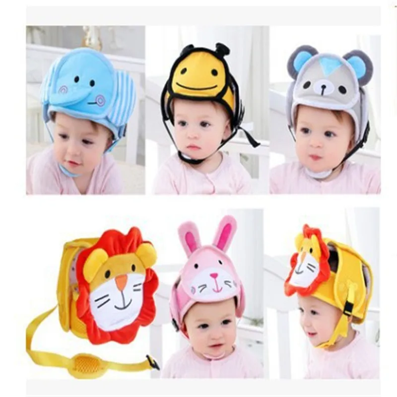 

Child Learning Walking Anti-crash Cap Breathable Baby Head Protection Toddler Hat Cartoon Bumper Safety Adjustable Soft Helmet