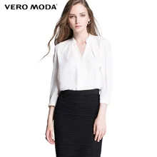 Vero Moda Brand hot Women Fashion Elegant Solid Chiffon Comfortable Business Blouses ladies Casual Shirts Girls Tops 314331014