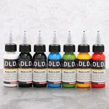 DLD 7 шт. набор чернил татуировки Постоянный макияж с микроволокном искусство пигмент 30 мл Краска для татуажа для брови, подводка, губы всего 7 цветов