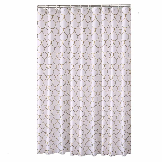 Modern Gold Mesh Designer Mildew Free Water Repellent Fabric Shower