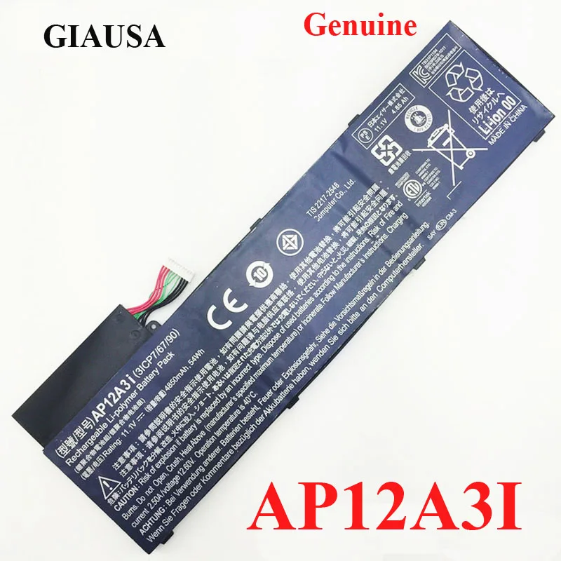 

AP12A3I battery for Acer Aspire W700 MA50 Tablet M3 M5 U M5-481G M3-581TG M5-481TG-6814