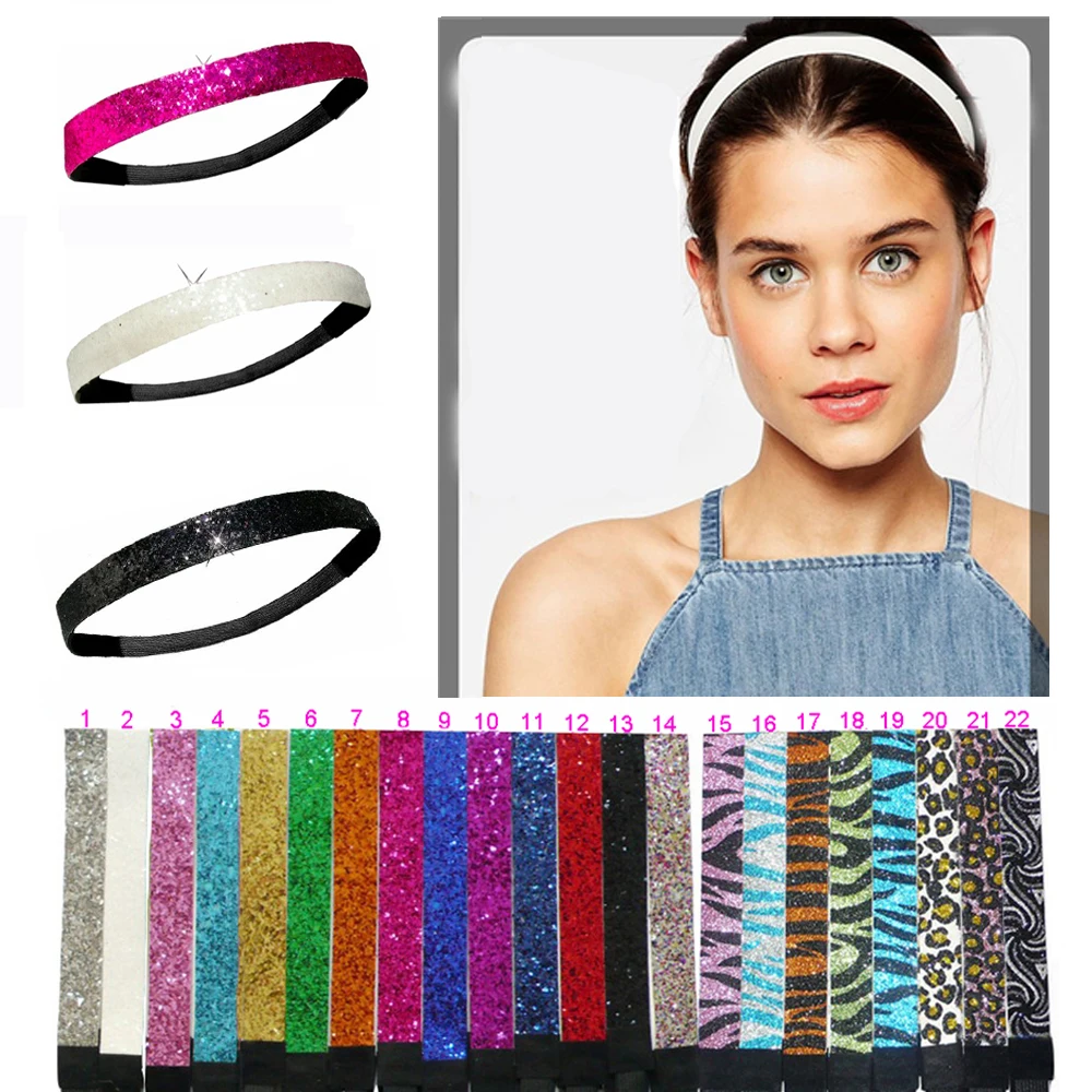 Стрейч для подростков стрейч 3/4 дюйма|glitter headband|softball headbandsheadband elastic |