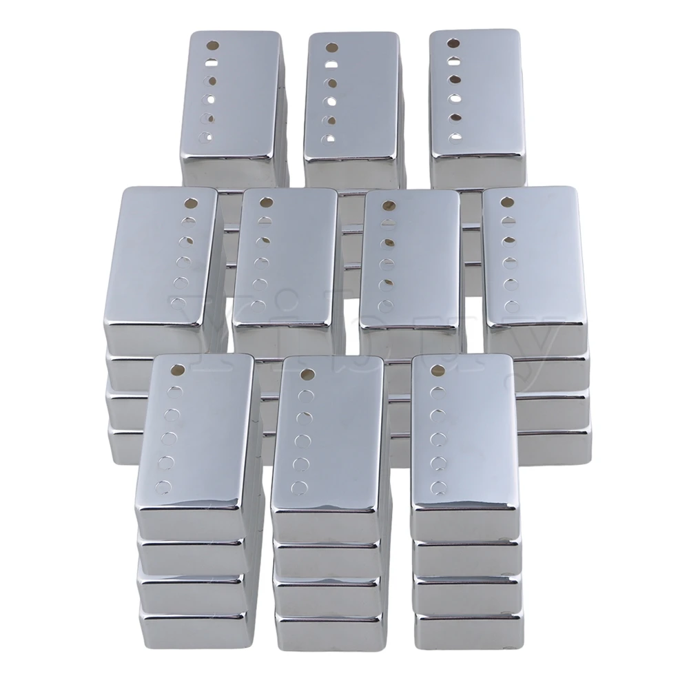 

Yibuy 40PCS Chrome Metal Guitar Neck and Bridge Humbucker Pickup Covers