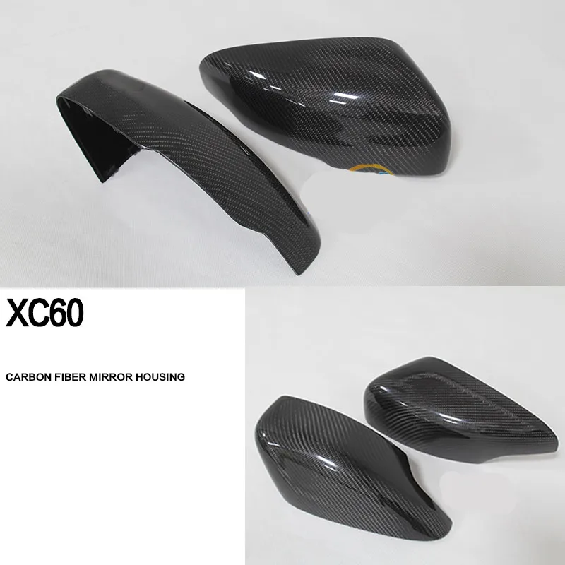 2 шт. Сменные автомобильные зеркала заднего вида из углеродного волокна для volvo xc60, аксессуары 2009, запчасти для авто