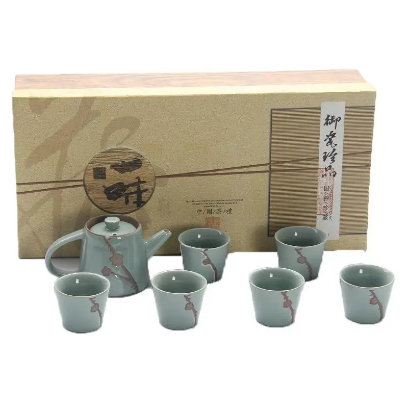 Синий и белый фарфор Чай посуда сервизы фарфоровые Чай комплект китайские традиции Gai Wan чайная чашка, чай комплекты Gaiwan Чай горшок подарочный набор