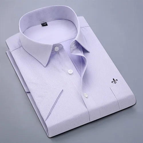 Dudalina Camisa мужские рубашки с коротким рукавом мужская рубашка Camisa Social Masculina брендовая одежда Повседневная облегающая сорочка Homme - Цвет: PM-D1007-Xpurple