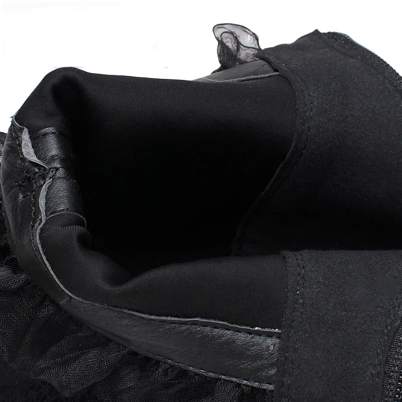 Chaussures Femme Bottes Mode Booots Cuir Augmenter Noir Creux Véritable De D'été 2019 En Nouveau Hauteur Dentelle Femmes Respirant Cheville wEwqZTynga