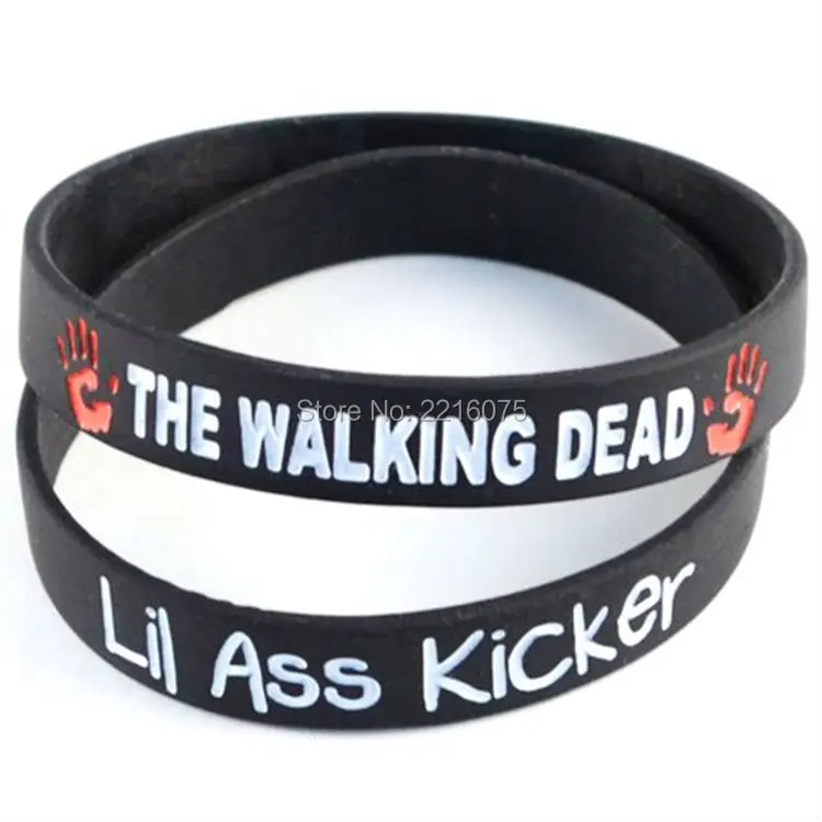 The Walking Dead Black Wristband Lil Ass Kicker