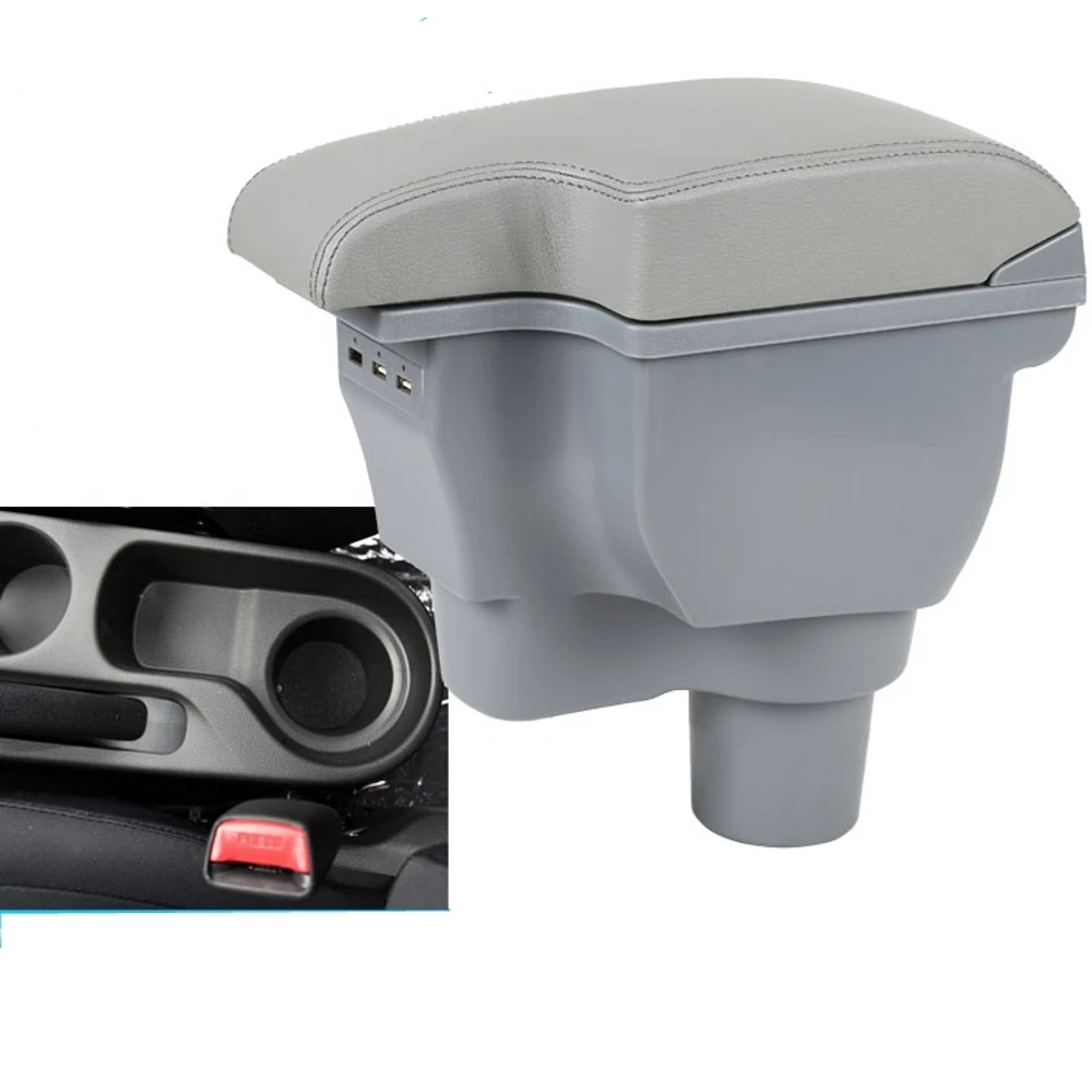 Billig Arm Rest Für Kia Rio 4 2017 2018 2019 X Linie Center Center Console Storage Box Armlehne Drehbare Leder auto Styling