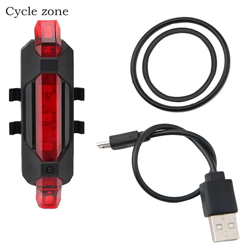 

Cycle zone Rechargeable USB LED Bike Tail Light Taillight MTB Safety Warning Bicycle Front Rear Light Bicycle Lamp Flash Light