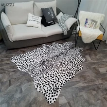 Ковер с леопардовым рисунком корова искусственного Зебра коровьей кожи ковров большой Размеры 2X1,4 м коричневый белый из искусственной кожи естественной полосой Коускин коврик