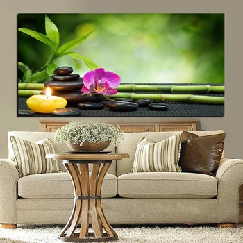 

Full Round/square diamond painting 5D DIY drill mosaic picture"Orchid Zen Spa Stone Bamboo Candls"Embroidery Cross Stitch JS4947