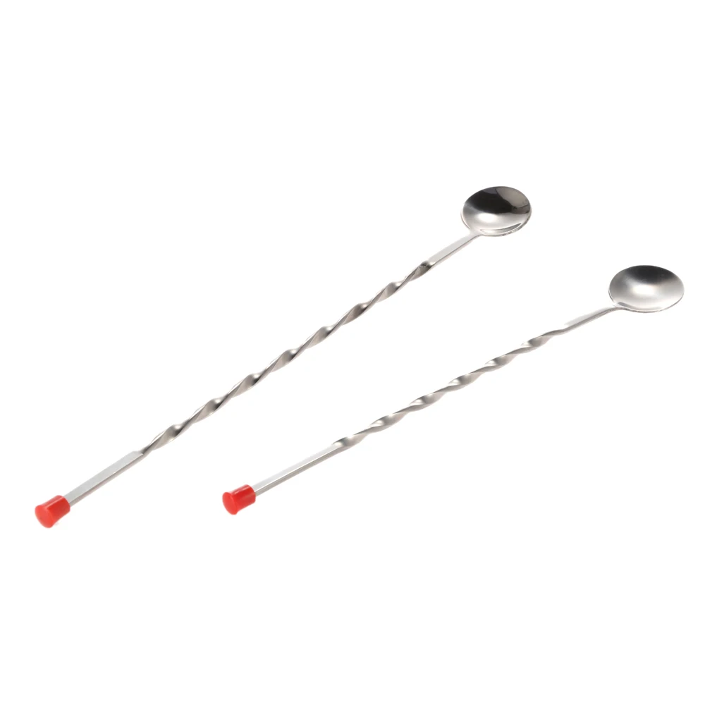 2pcs/set Stainless Steel Mixer Drink Cocktail Bar Spoon Stirring Mixing