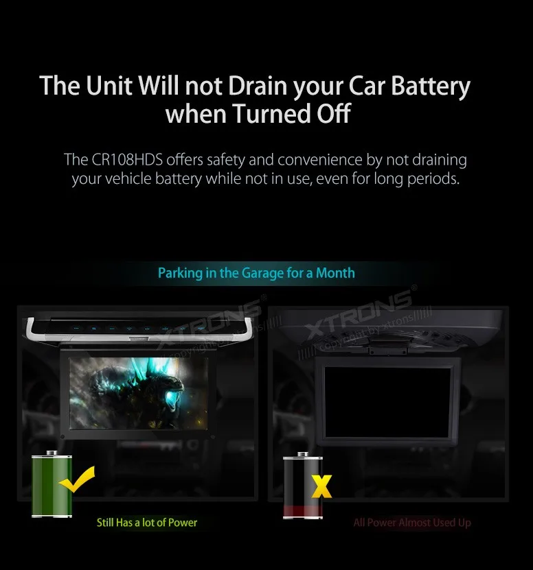 Excellent 10" Flip Down Car DVD Car Roof DVD Roof Monitor Car DVD with Built-in HDMI Port & Sleek/Elegant Touch Panel Design 8