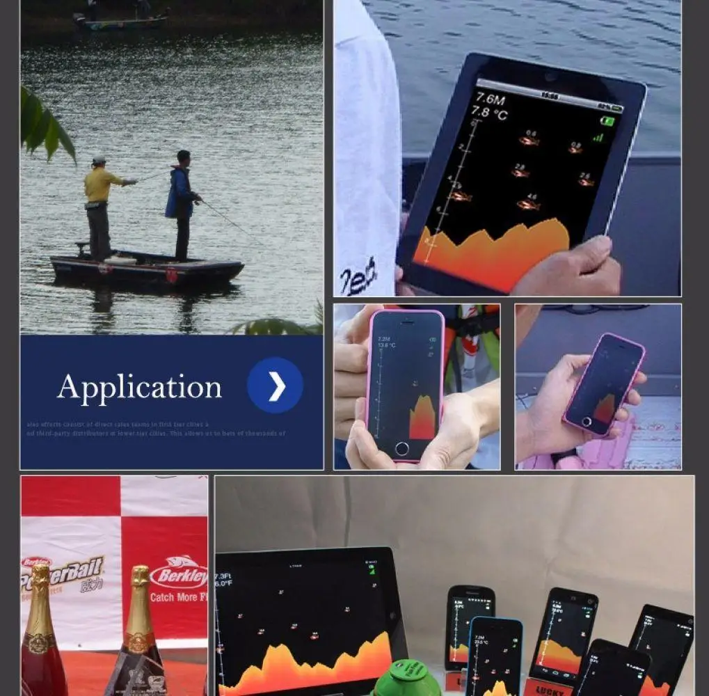 Горячая WiFi беспроводной рыболокатор русский сонар Fishfinder приложение лучший более глубокий эхолот укуса сигнализация для глубины рыбалки Lucky Laker