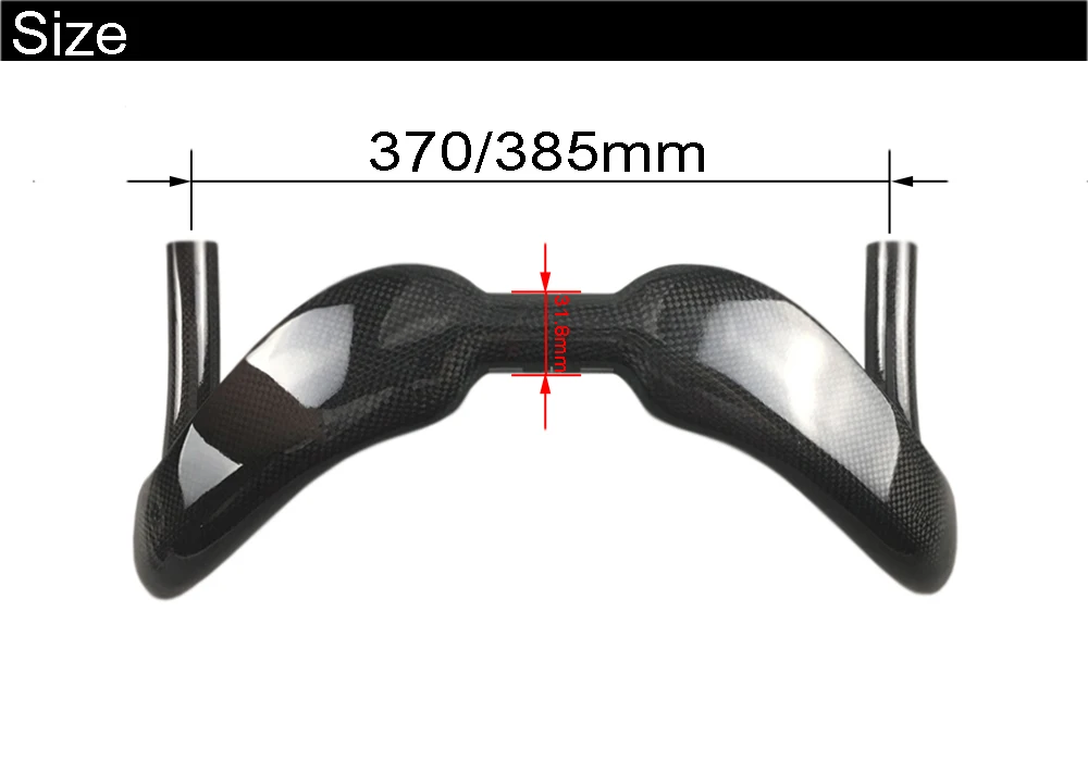 Тип изогнутый брусок, карбоновый руль, откидывающийся брусок 3 k, глянец/матовое покрытие, 31,8 мм* 370/385 мм, для гонок, запчасти для велосипеда, ультра светильник